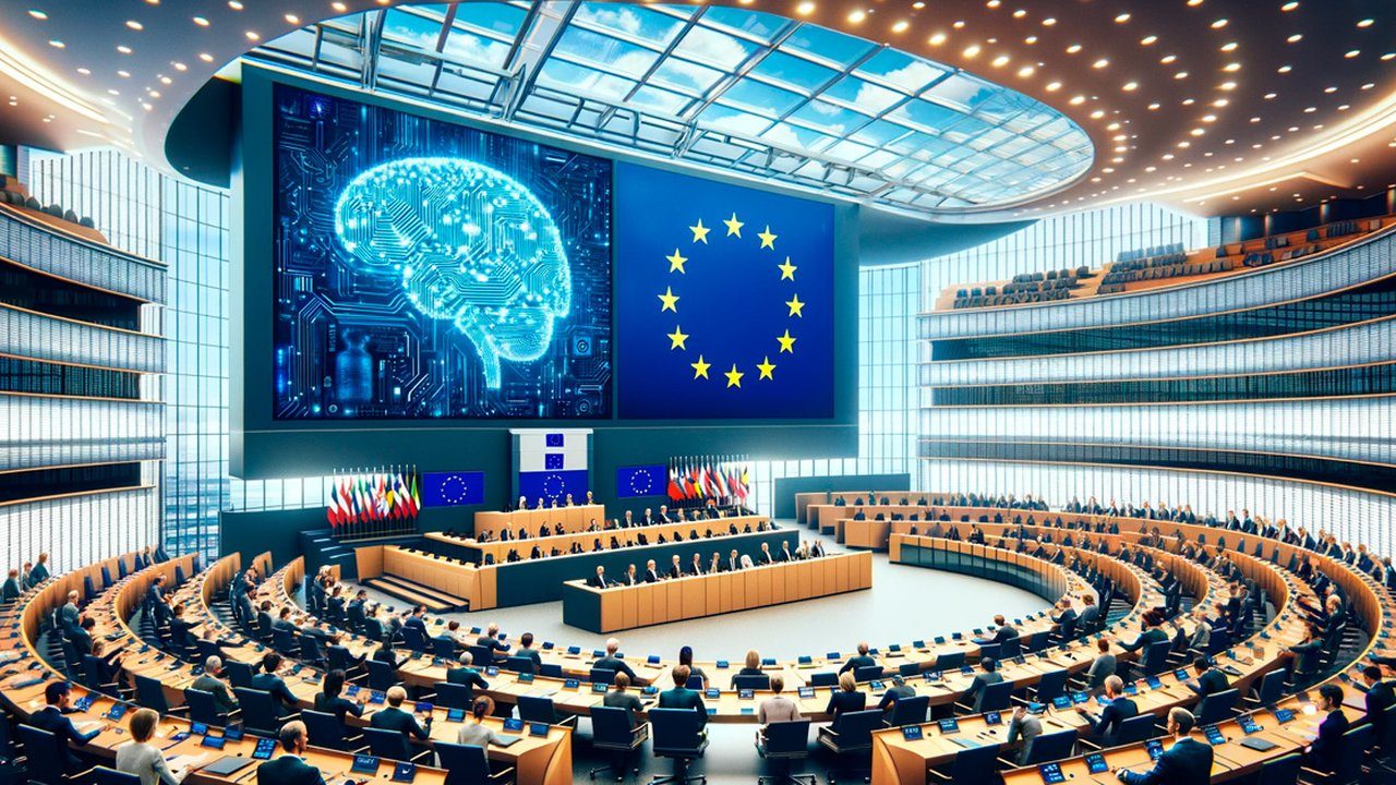 Calendario del Reglamento Europeo de Inteligencia Artificial sobre la mesa de un despacho profesional