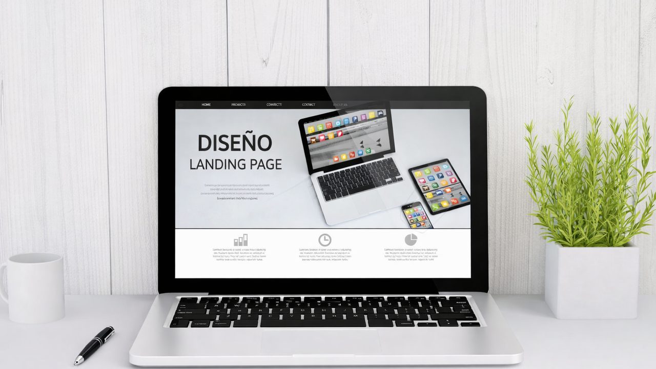 Profesional de un despacho revisando la p&aacute;gina web de su firma en un ordenador port&aacute;til