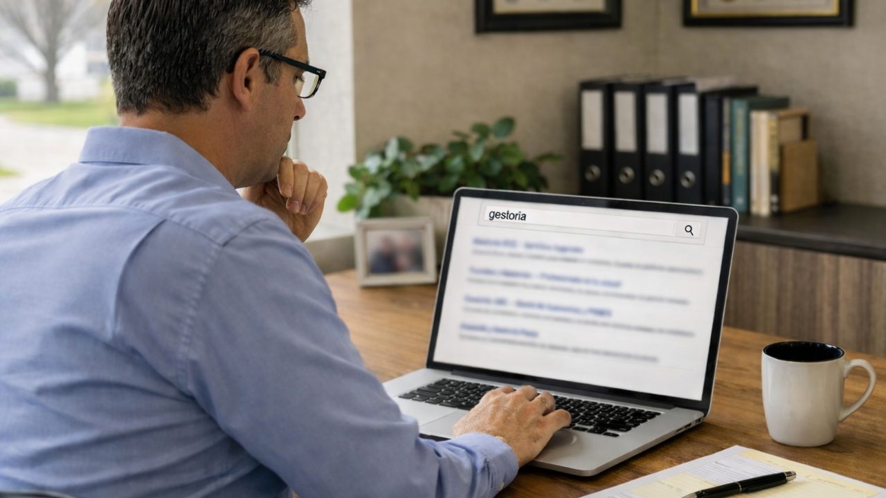 Pantalla de resultados de Google mostrando despachos profesionales en una b&uacute;squeda local